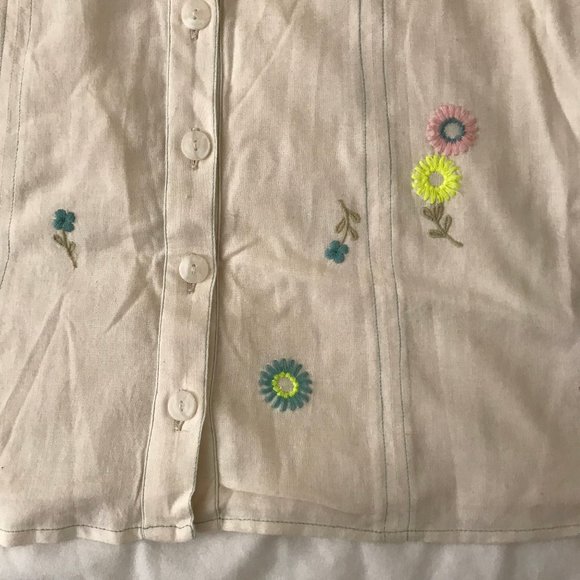 UO Aiden Embroidered Button-Front Mini Dress - Picture 9 of 12